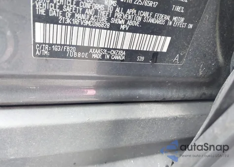 2021 Toyota Rav4 Le z USA, uszkodzony, nr VIN 2T3K1RFV9MC086828